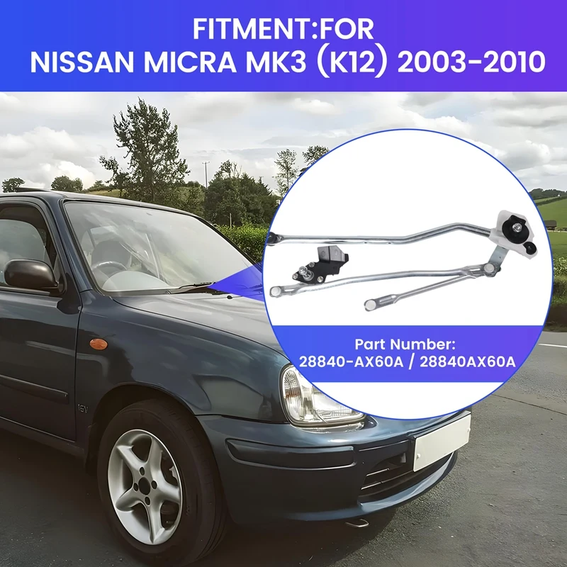 

28840-AX60A Car Front Windscreen Wiper Motor Linkage For NISSAN MICRA MK3 (K12) 2003-2010