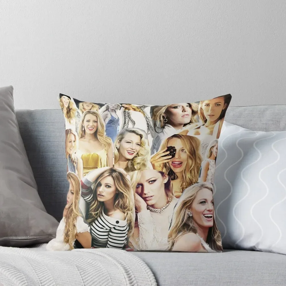 blake lively collage Throw Pillow luxury home accessories Decorative Cushions pillow