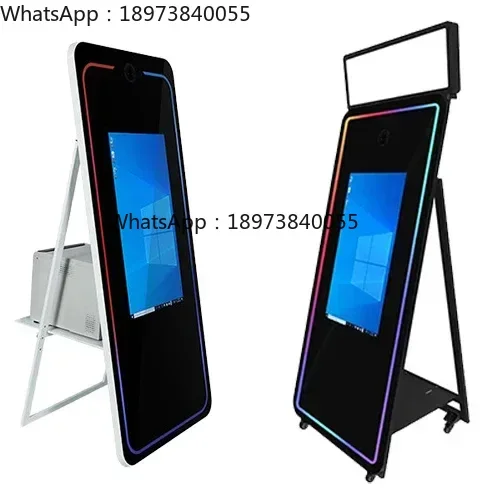 

-2024 Best Choice 70 Inch Mirror Photo Booth Machine Portable Selfie Magic Photo Booth Mirror with Cam era and Printer-