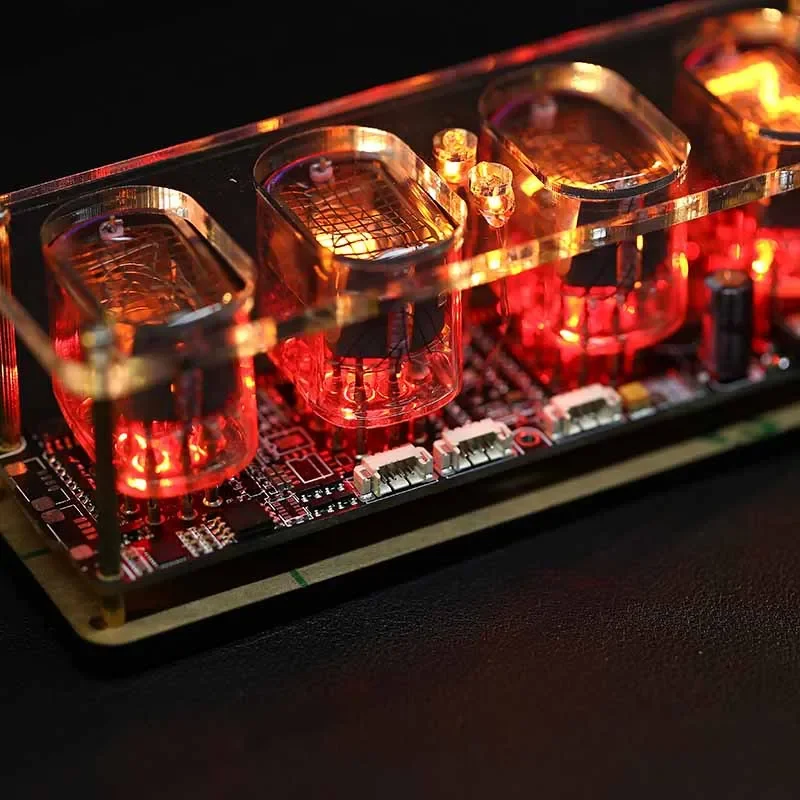 IN12 Nixie Tube zegar Vintage elektroniczne cyfrowa tablica zegary komputerowe biurkowe akcesoria do dekoracji biura na biurko