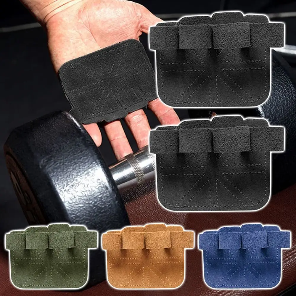 

1PCS/ 1 Pair Cowhide Leather Fitness Training Half Finger Palm Pad Weight Lifting Gloves Sports Accessories Gym Glove