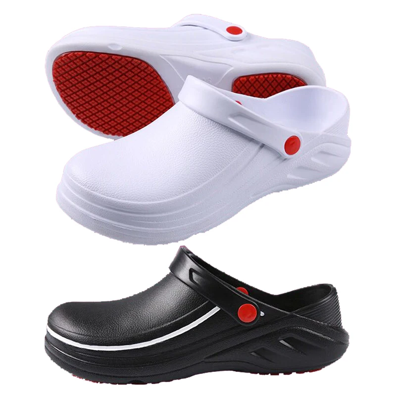 Men Sandals Non-Slip Waterproof Oil-Proof Kitchen Work Cook Shoes Chef Hotel Restaurant Zapatos Para Hombres Unisex Slippers