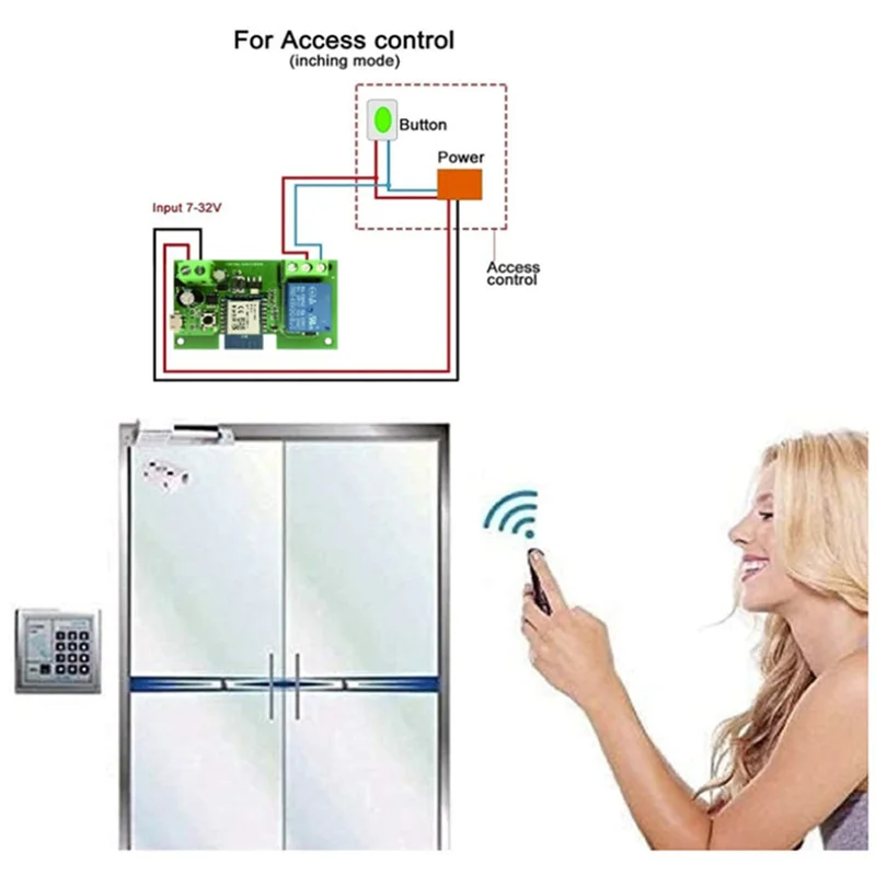 【Buy It-Now!】3X 1CH RF Switch 7-32V AC DC WIFI Tuya Remote Control 433 Light Switch 10A Rele Relay Self-Locking Interlock Inchin