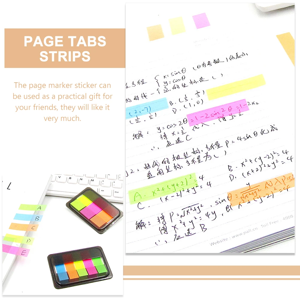 

10 Boxes Sticky Page Tabs Writable Bright Colored Page Markers for Notebooks Office Home Use Portable Memo Pad Divider Flags