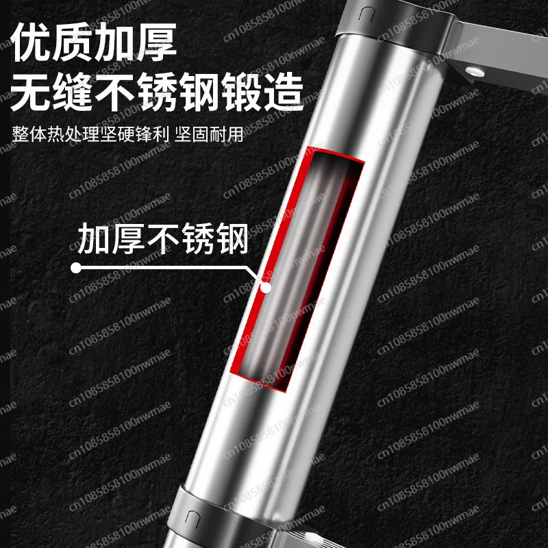 سلم متعدد الوظائف منزلي متعرج محمول قابل للطي سلم من الخيزران يرفع الفولاذ المقاوم للصدأ متعرج #4