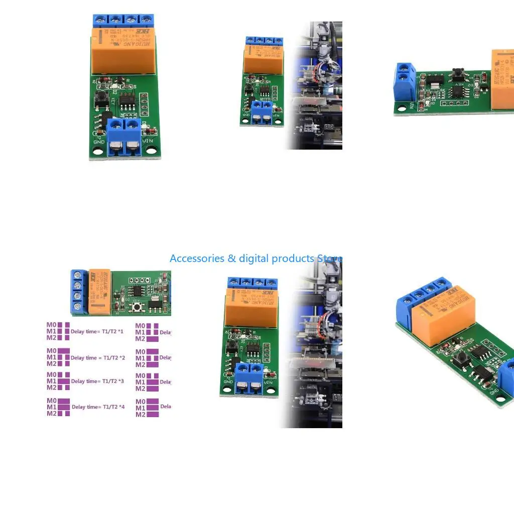77JD Motor Reverse Polarity Relays with Selection and Forward/Reverse Control for 5V 6V 9V 12V Motor Accessories
