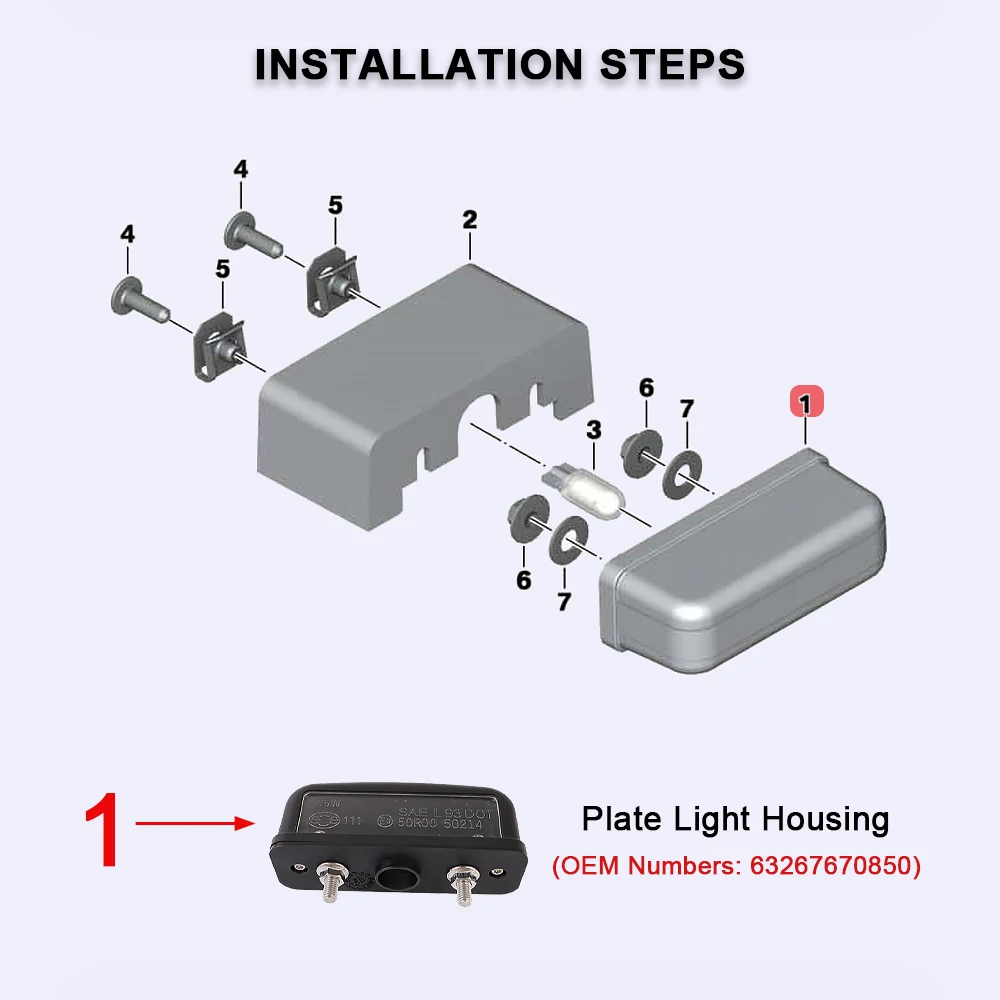 دراجة نارية الخلفية لوحة ترخيص ضوء الإسكان لسيارات BMW S1000R S1000RR K1200R K1200S K1300R K1300S F650GS F700GS F800GS اكسسوارات