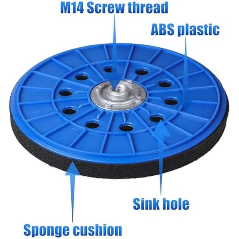ABLL-2Pcs 9 นิ้ว Drywall Sander Hook และ LOOP Pad,เกรดเครื่องมือขัด,10 หลุม, สํารอง Pad 14 มม.ติดตั้งง่ายง่าย U