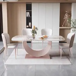 Modern Dining Rooms Kitchen Table Dinning Tables Rectangular Chairs Room Marble Reception Restaurant Bord Bwrdd Sedentary Luxury