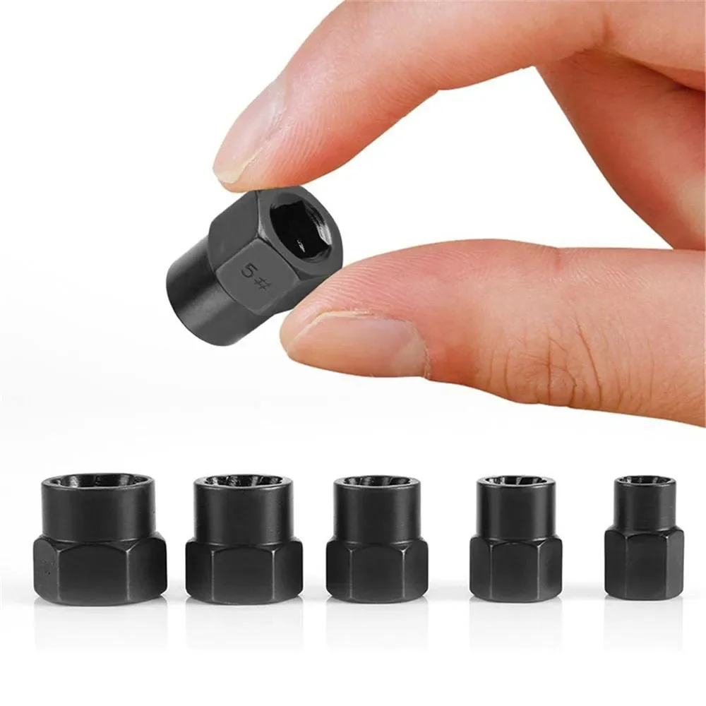 10-Piece Socket Nut & Screw Remover Set 9-19mm Damaged Bolt Extractor, Drill Accessory for Automotive & Toolbox
