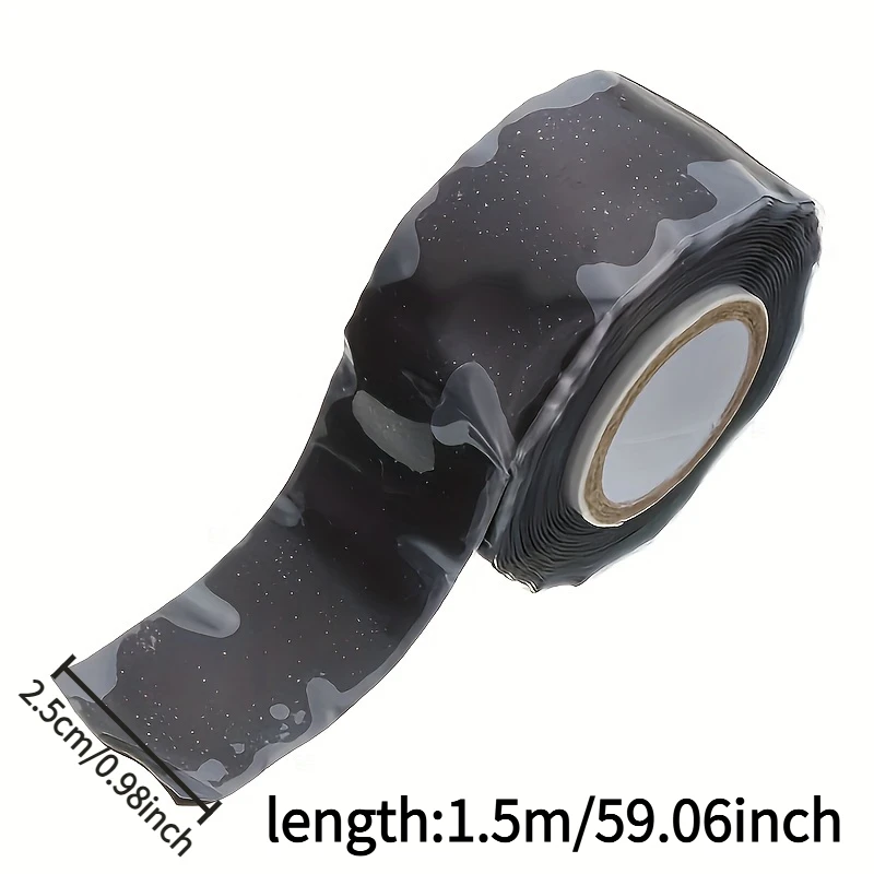 Self-Fusing Silicone Tape Waterproof Leak-Proof Pipe Repair Sealing Tape for Leak Sealing 2.5cm X 1.5m Emergency Rubber Hose Adhesive Tape