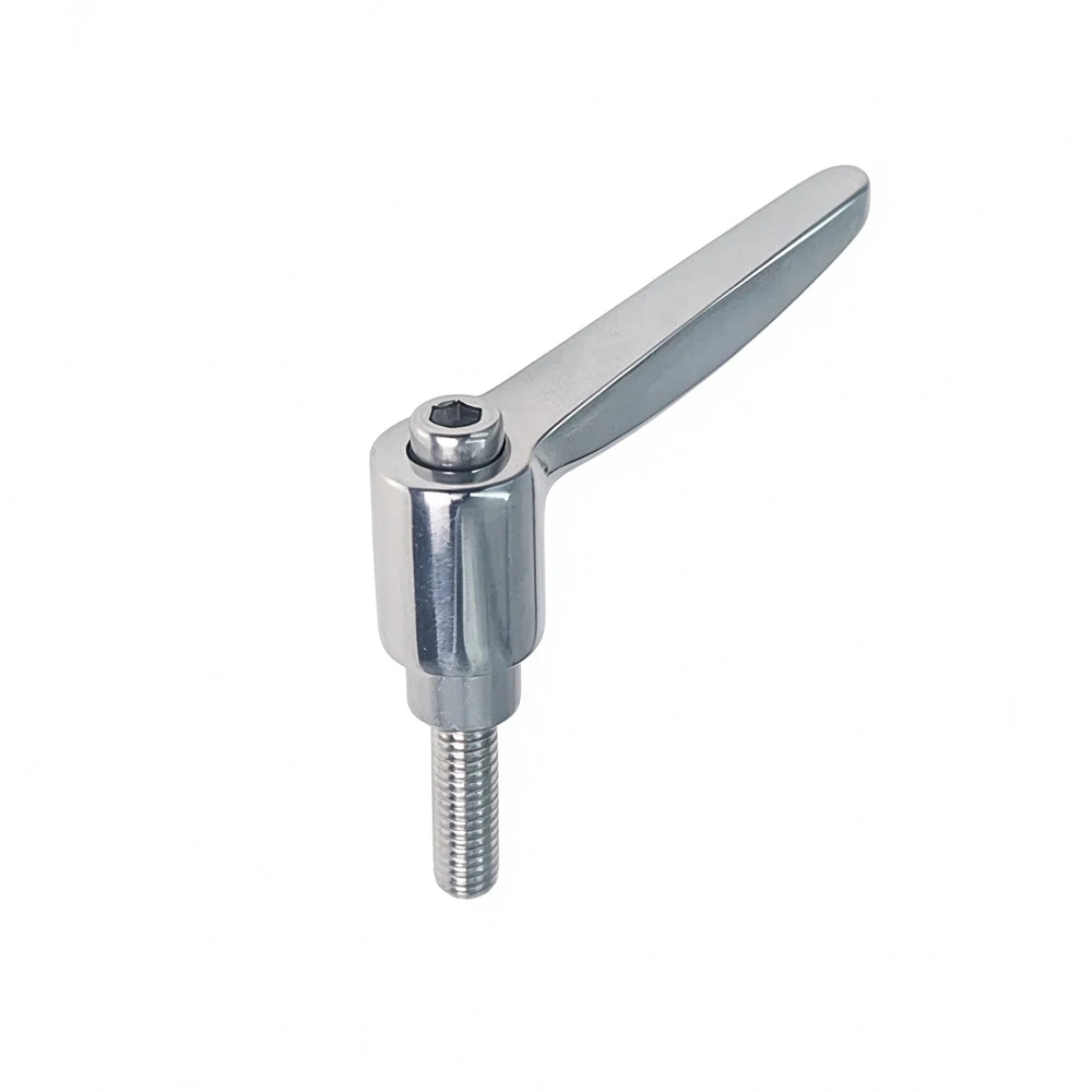 1Pcs 304 SS Adjustable Clamping Lever Handle Fixed Hand Grip M4 M5 M6 M8 M10 Male Thread Quick Locking Machine Tool Handle