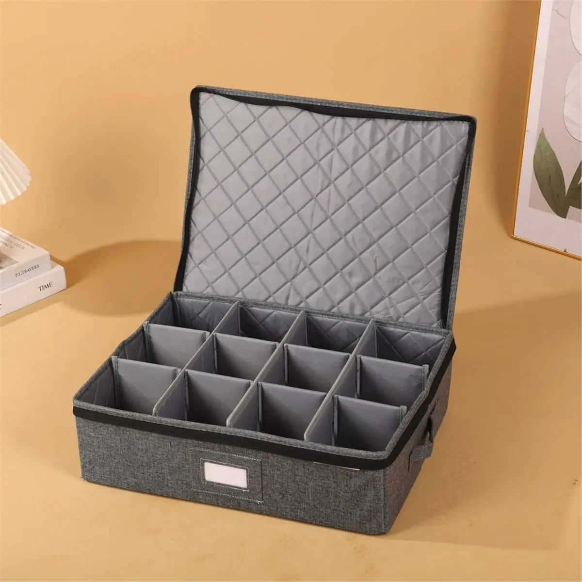 2026 New Tool Cup and Mug Storage Boxes Coffee Mug Organizer with Dividers Hold 12 for Safe Packing and Moving