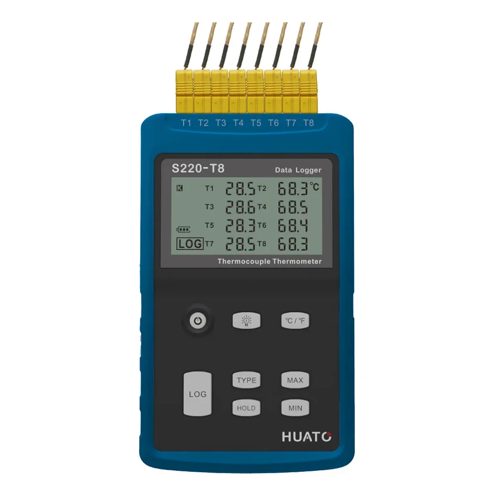 For  S220-T8 Multi 8 Channels Thermocouple Temperature Data Logger