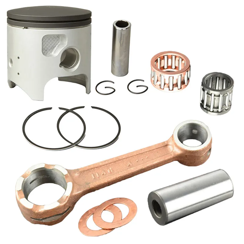 Repuestos para Motor de Motocicleta, Kit de Biela de 66 mm + Anillos de Pistón para Kawasaki KDX200 KDX 200 1989-2005, Anillos de Pistón y Biela