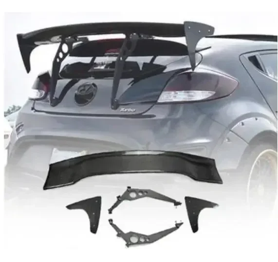 

New！ For Hyundai Veloster Turbo 2010-2023 Real Carbon Fiber /FRP Car Rear Wing Trunk Lip Top Roof RSW GT Spoiler