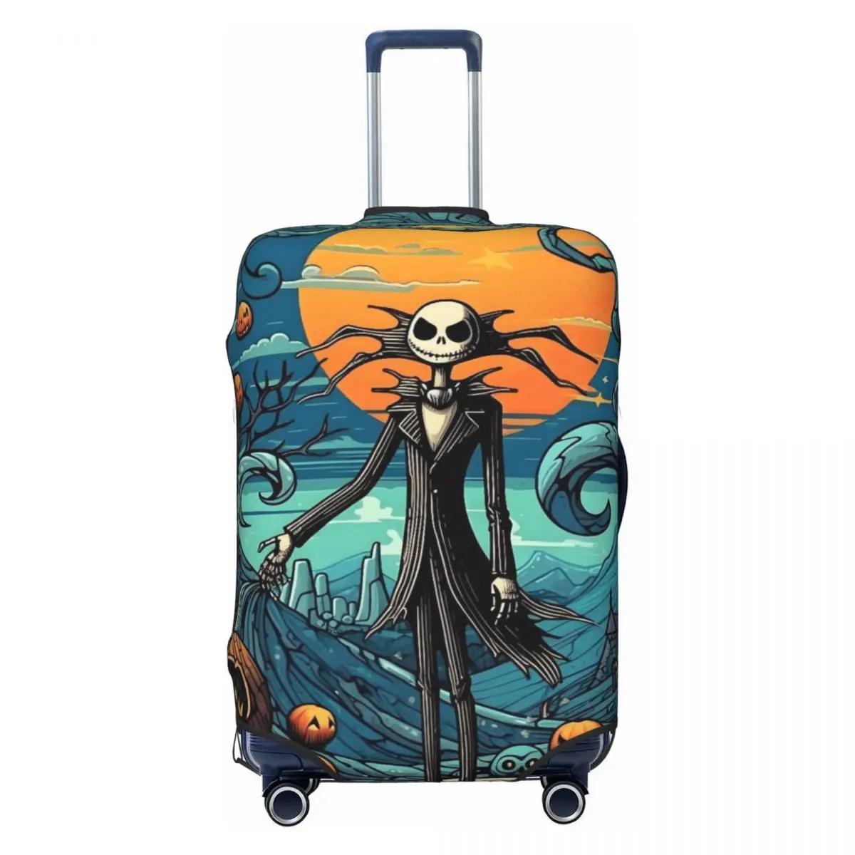 

Custom The Nightmare Before Christmas Suitcase Cover Dust Proof Movie Jack Skellington Luggage Covers Protector for 18-32 inch