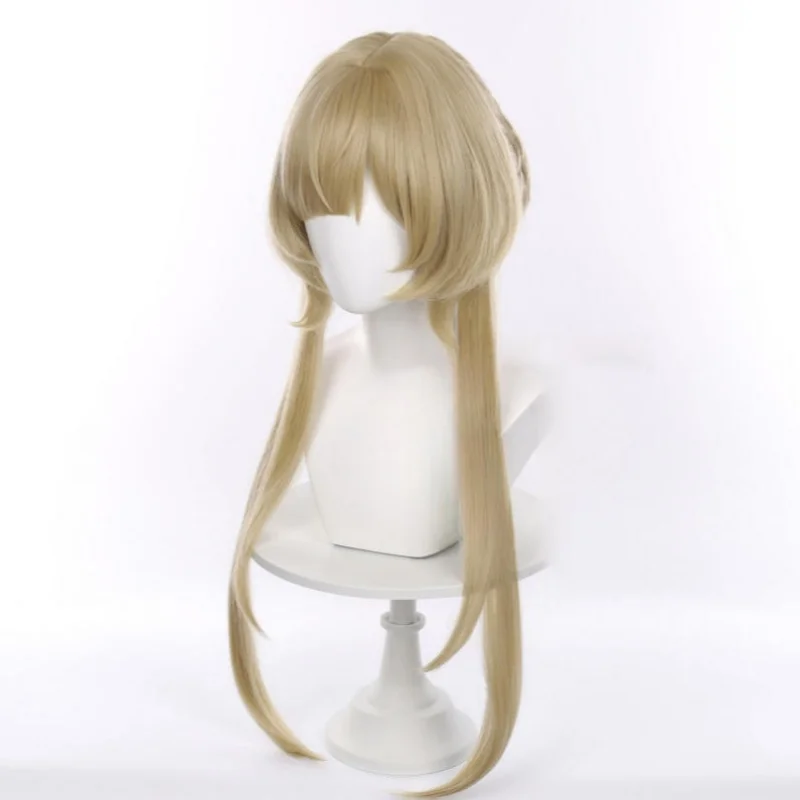 Peruka Genshin Impact Marionette Sandrone Cosplay Długa Brązowa Peruka Syntetyczna Odporna na Ciepło na Halloween Karnawał Imprezę Kostiumową