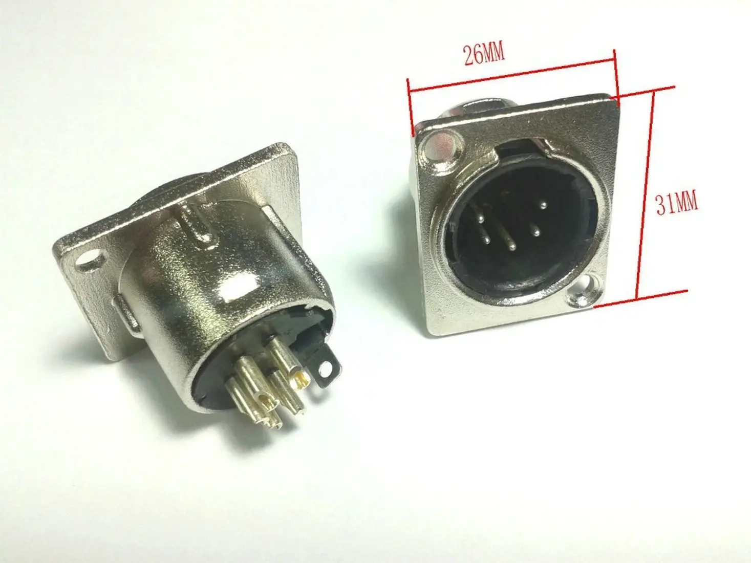 

50 шт. 5pin папа XLR, монтажная панель гнезда для DMX внутренней гарнитуры