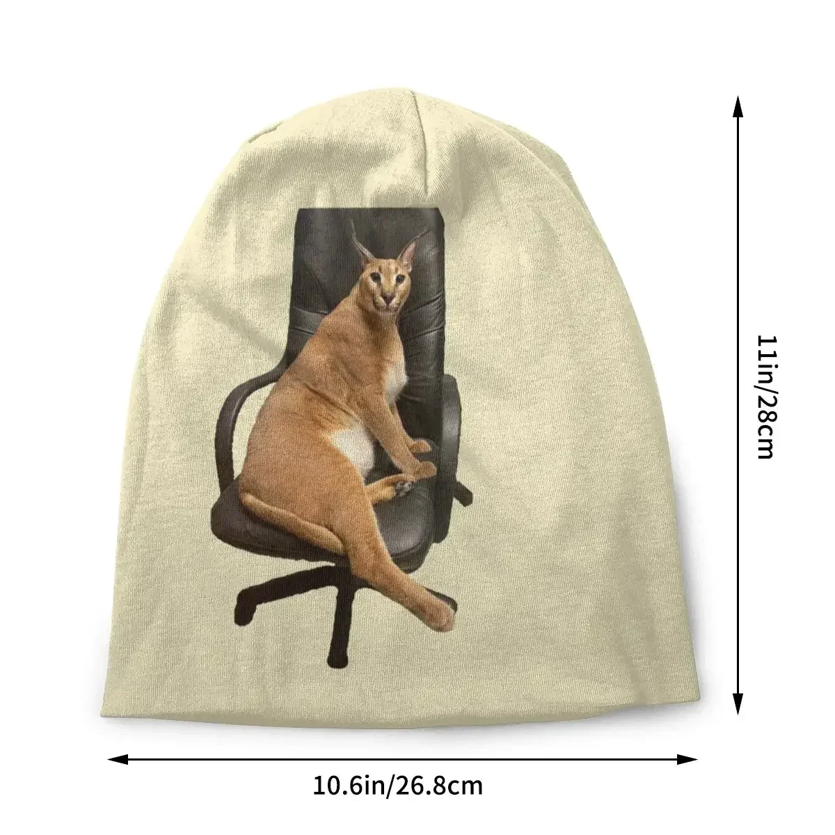 

Big Floppa Chair Cap Ski Skullies Beanies Hats Summer Warm Multifunction Bonnet Knit Hat