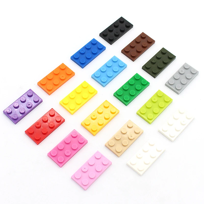30 pièces MOC Compatible 3020 plaque 2x4 briques blocs de construction colorés pièces classiques colorées jouet ville
