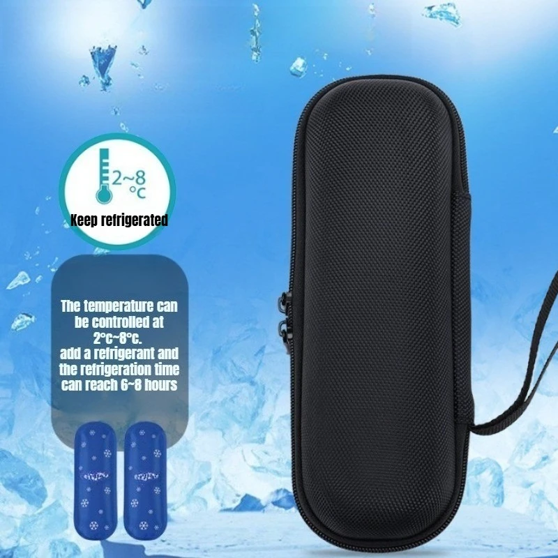 Portable Cooling Ice Bags with Insulin Container Gel Ice Bag Travel Set for Diabetic Outdoor Use Ice Cooler Pack Storage