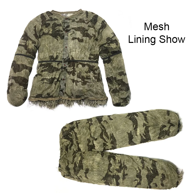 Imagem -03 - Ternos Ghillie 3d para Homens Vestuário de Caça Jaqueta e Calça Camuflada Yowie Snipe Head Cover Ternos de Caça ao Deserto