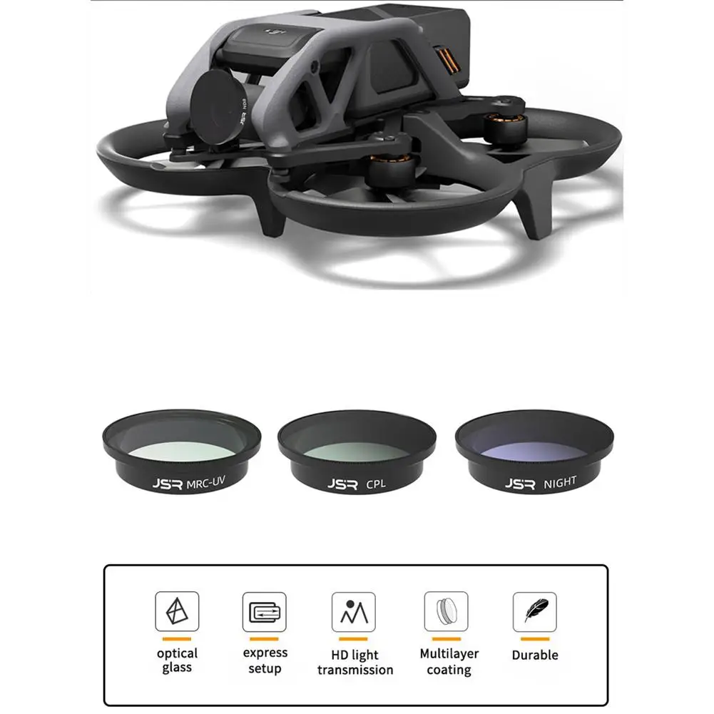 Camera Lens Filter Uv Protector Nd Filter Cpl Polarizer Compatible For Dji Avata Drone Accessories Waterproof