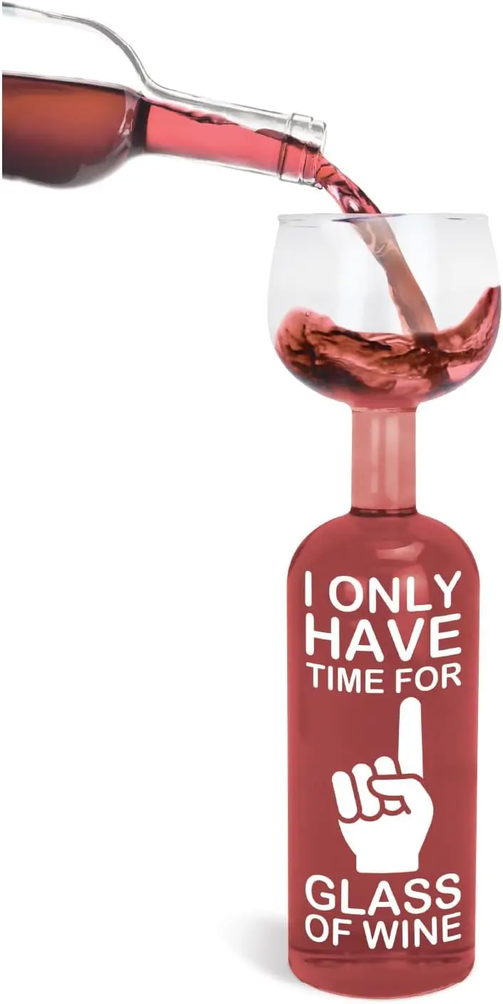 

. Wine Bottle Glass Holds a Full Bottle Funny Novelty Gifts for Wine Lovers Giant Drinking Glass for Adults