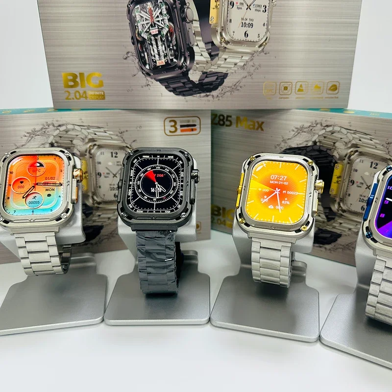 

Модные Смарт-часы Z85 max с 3 ремешками, IP68, водонепроницаемый компас, аккумулятор 460 мАч, пульсометр, ультра Смарт-часы Z79max