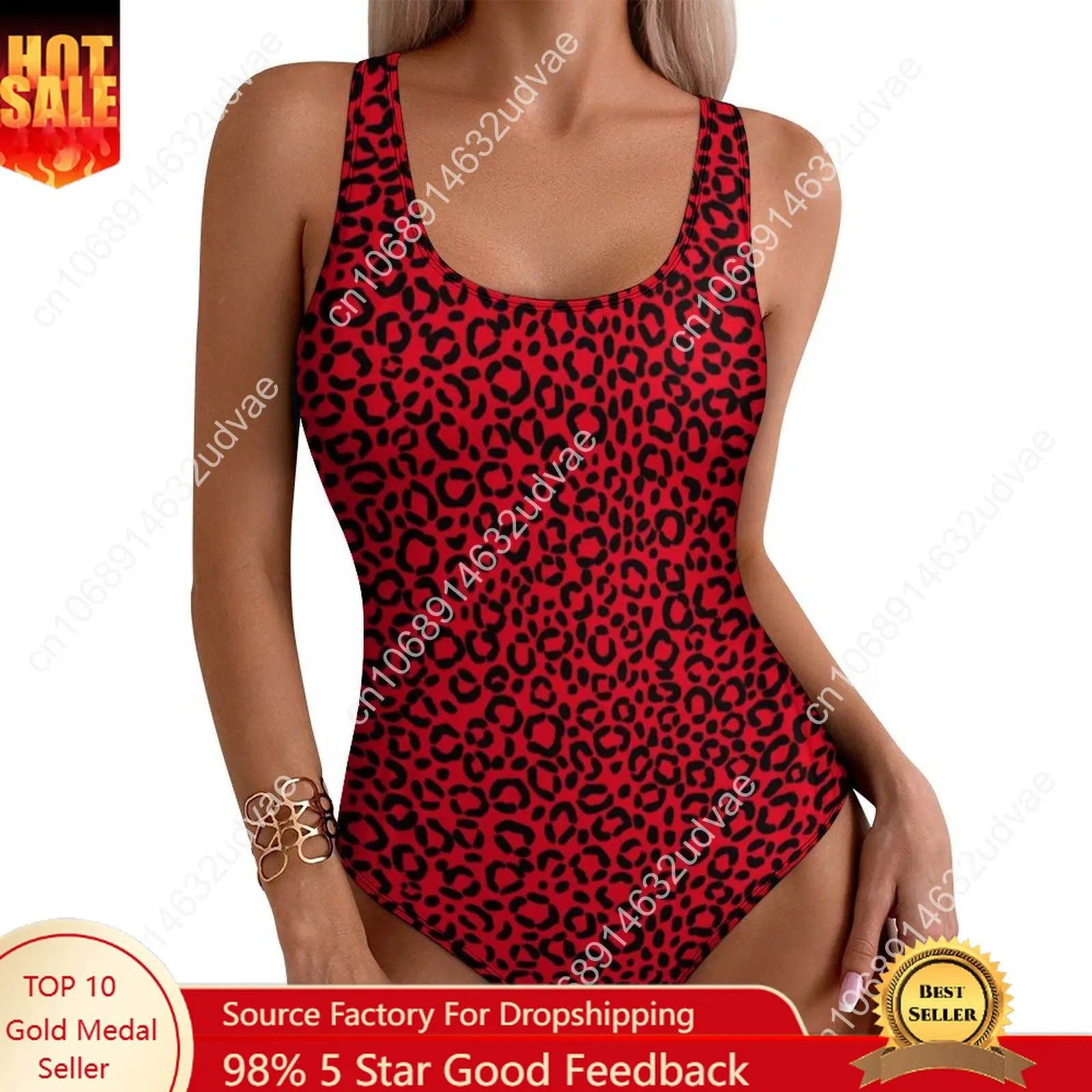 

Red And Black Leopard Swimsuit Sexy Animal Fur Print One Piece Swimwear Push Up Bodysuit Fashion Holiday Rave Monokini