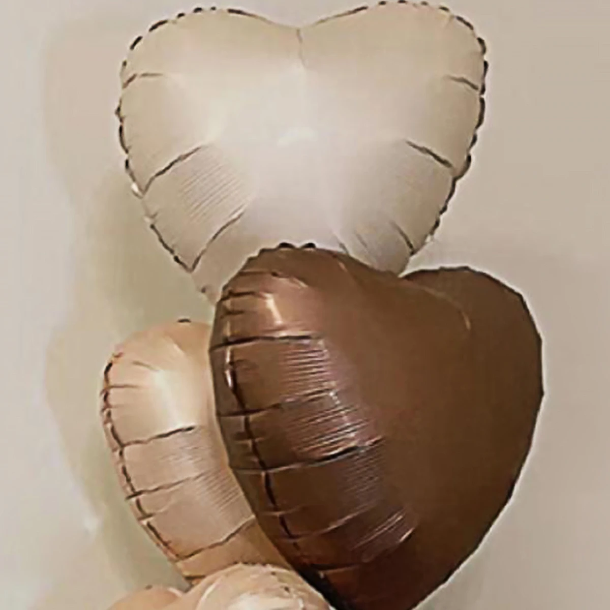 5PCS 18-inch retro cream love caramel chocolate heart-shaped balloon decoration