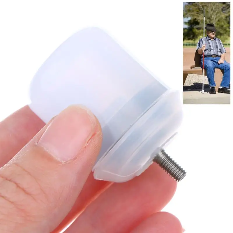 New 1Pcs Blind Walking Stick Protection Head Adjustable Rolling Cane Tip Ergonomic Handle Wear Resistant Stability For Daily