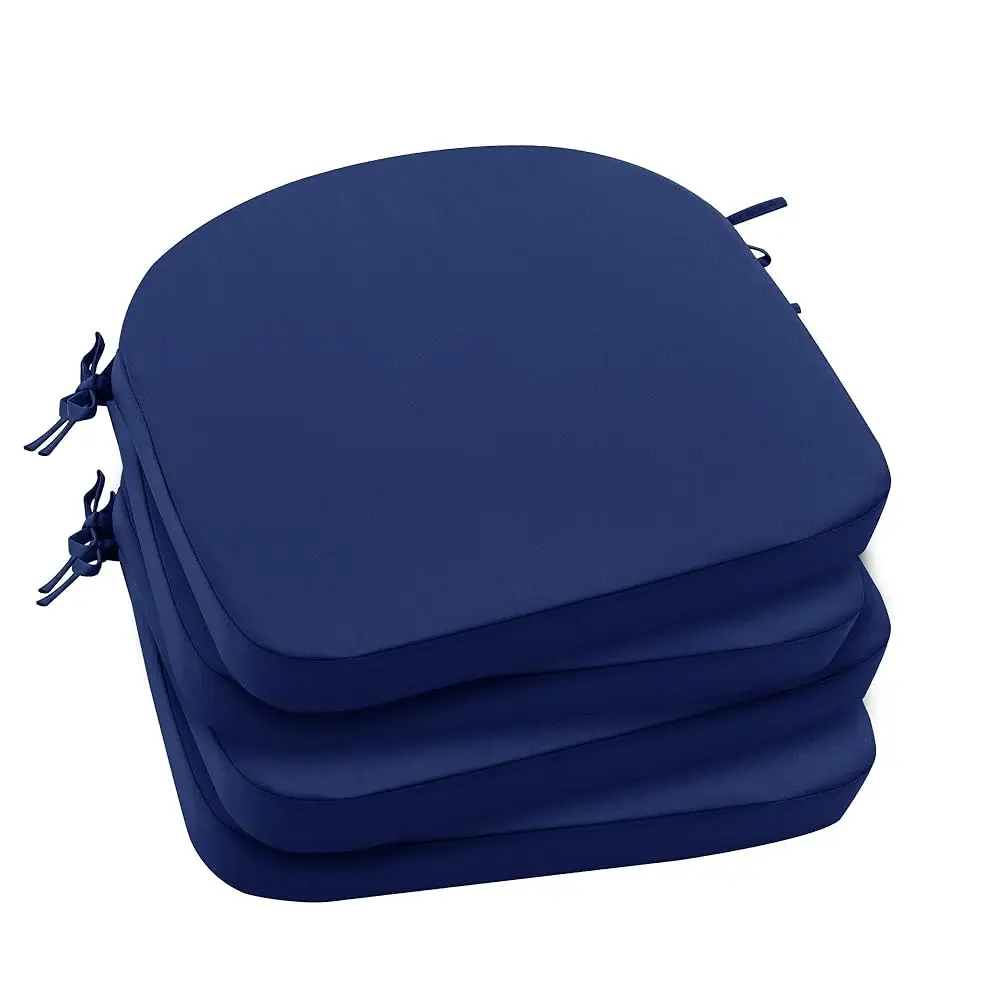 

Outdoor Chair Cushions Set Of 4: Waterproof & Fade Resistant Patio Furniture Cushions - 17 X 16 X 2 H Non Slip Round Corner