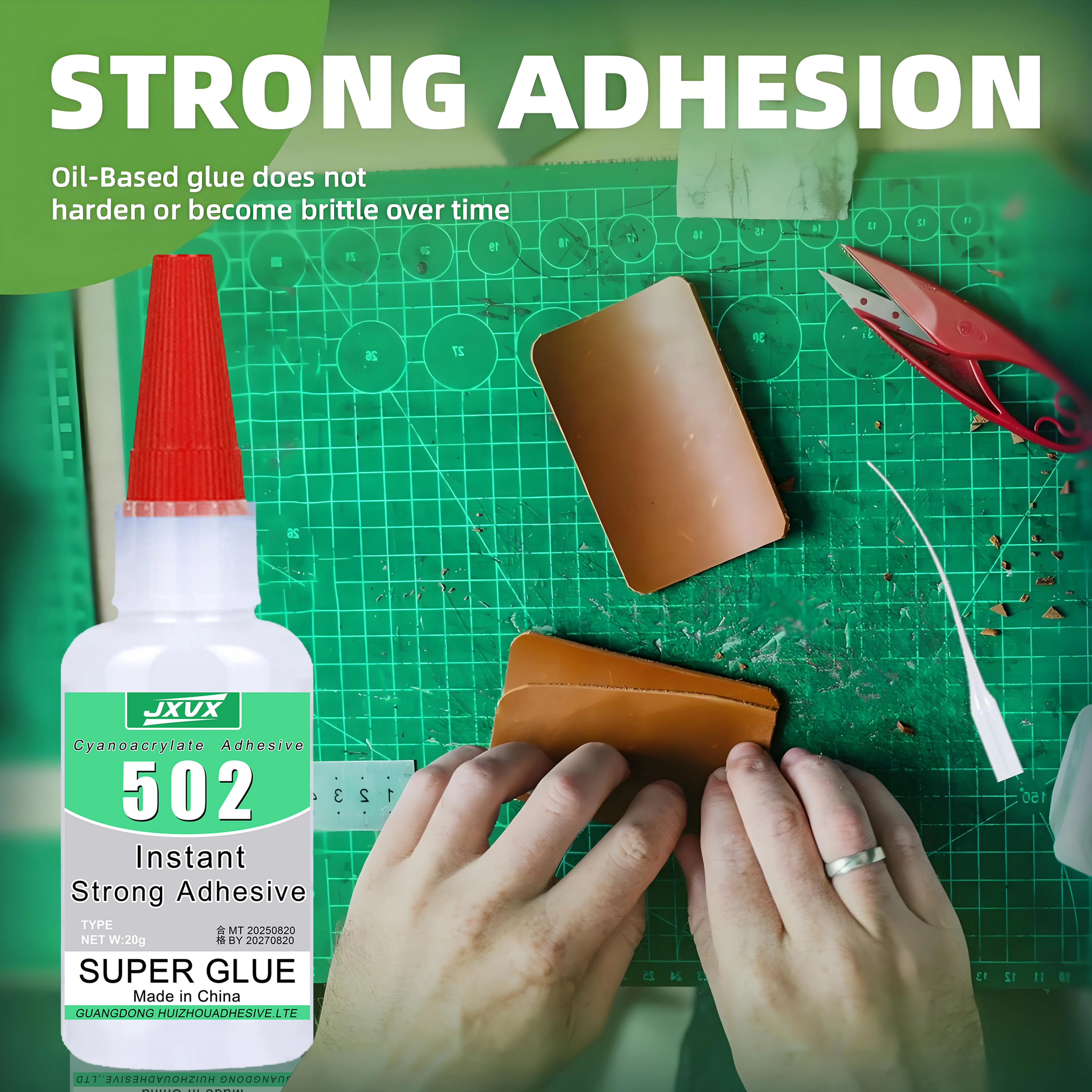 502 Superstarker Mehrzweckkleber, schnell trocknend, sofortiger Cyanacrylat-Kleber, sofortiger Schnellkleber, Holz, Glas, stärker, Kleber für alle Arten von Oberflächen.