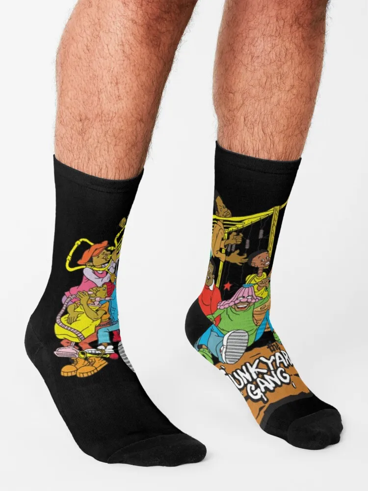 Albert gordo & o junkyard gangsocks meias de ciclismo masculino