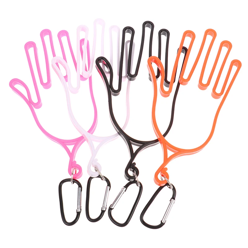 1Pc Golf Gloves Holder With Carabiner Golf Gloves Stretcher Golfer Tool Gear Gloves Rack Hanger Golf Supplies Accessories