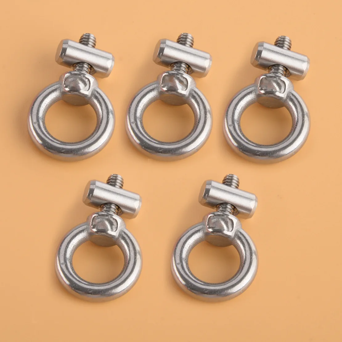 5pcs Silver Stainless Steel M5 Piping Rail Stopper Ring For RV Camper Awning Tent Sliding Track
