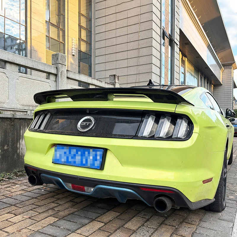 For 2015-2023 Ford Mustang GT500 Style Rear Trunk Lid Spoiler Lip Wings High Quality ABS Plastic Car Tuning Body Kit Accessories