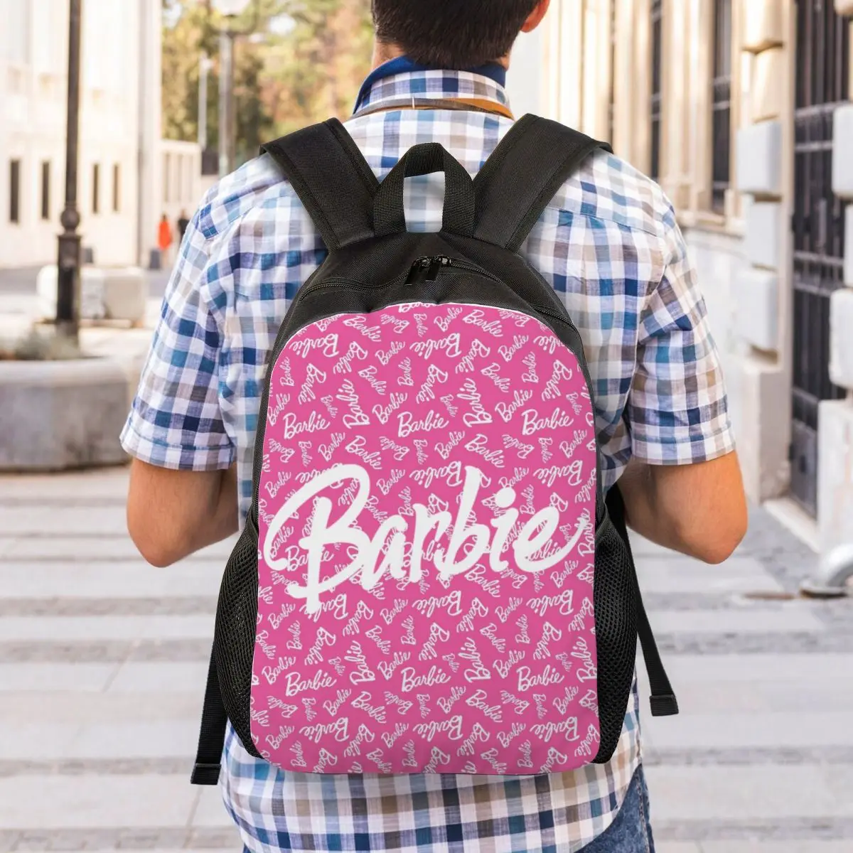 Custom Barbie Laptop Backpack Men Women Basic Bookbag for College School Students Bag