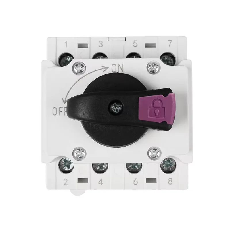 

DC Solar Isolator Switch PV Rail Mount Rotary Handle Solar