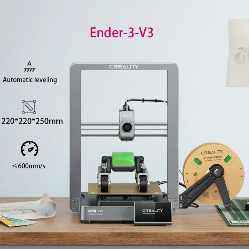 

Creality Ender 3 V3 3D Printer Core XZ Motion 600mm/S Speed Auto Leveling 220*220*250mm Build Volume All-Metal Build Printer