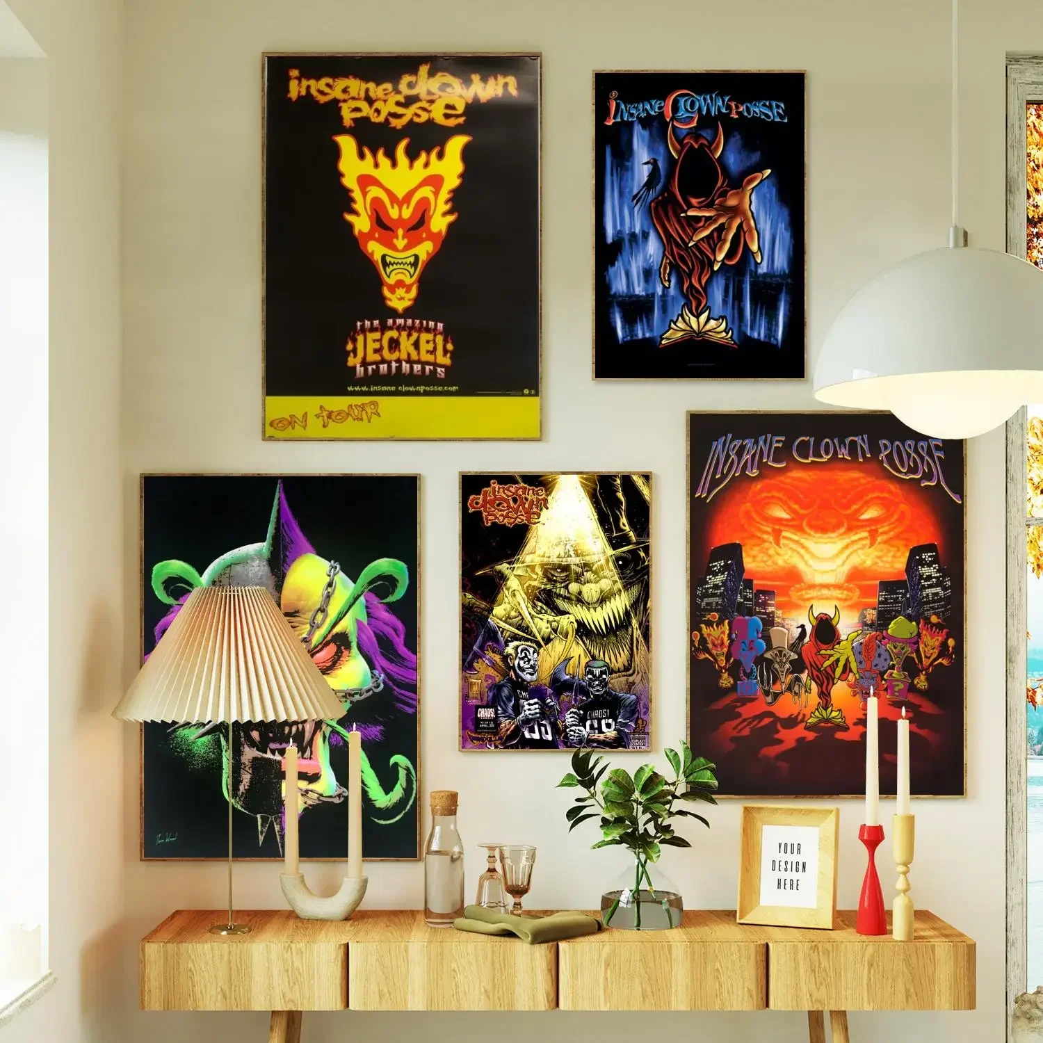 insane clown posse Poster Prints Wall Art Canvas Painting Poster For Modern Family Living Room Home Decor