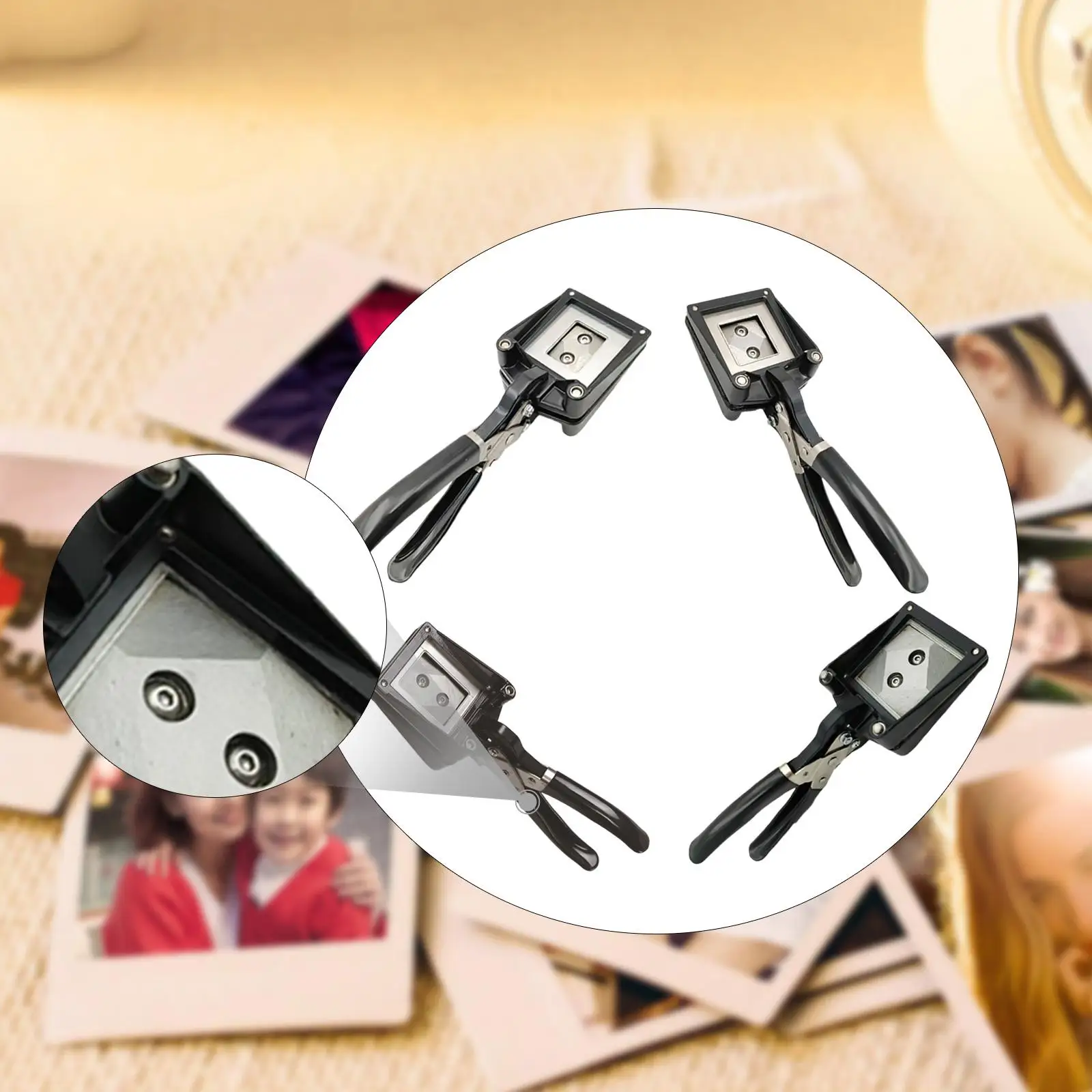 

Passport Photo Cutter Multipurpose Ergonomic Handle ID Die Cutter Punch for Home Paper Crafts Business Cards Family School