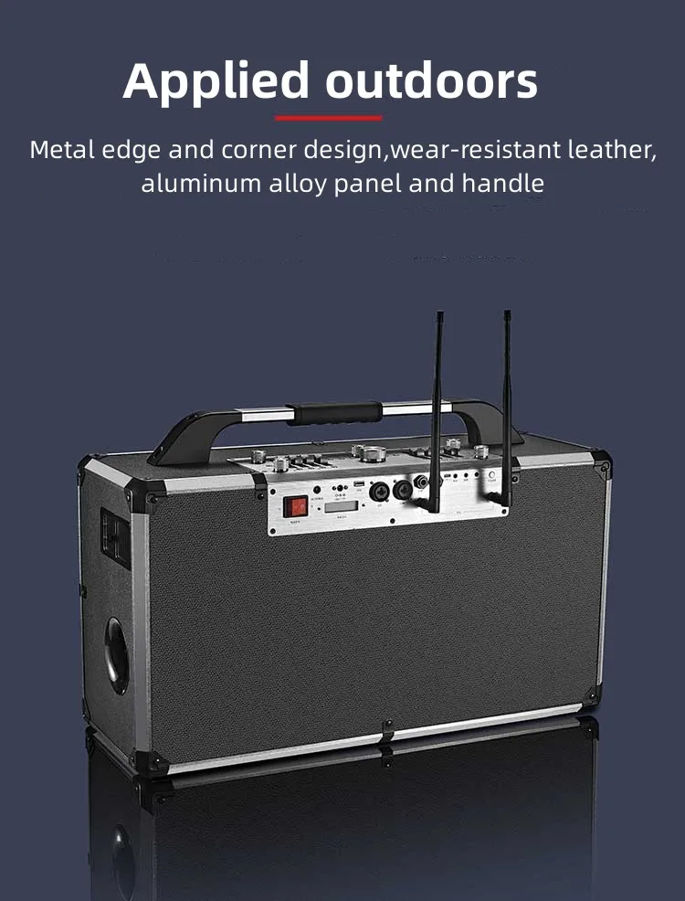 XDOBO SINOBAND Alps Pro 500 وات مكبر صوت بلوتوث مع مضخم صوت وميكروفونات لاسلكية وقت تشغيل طويل لـ DJ والكاريوكي