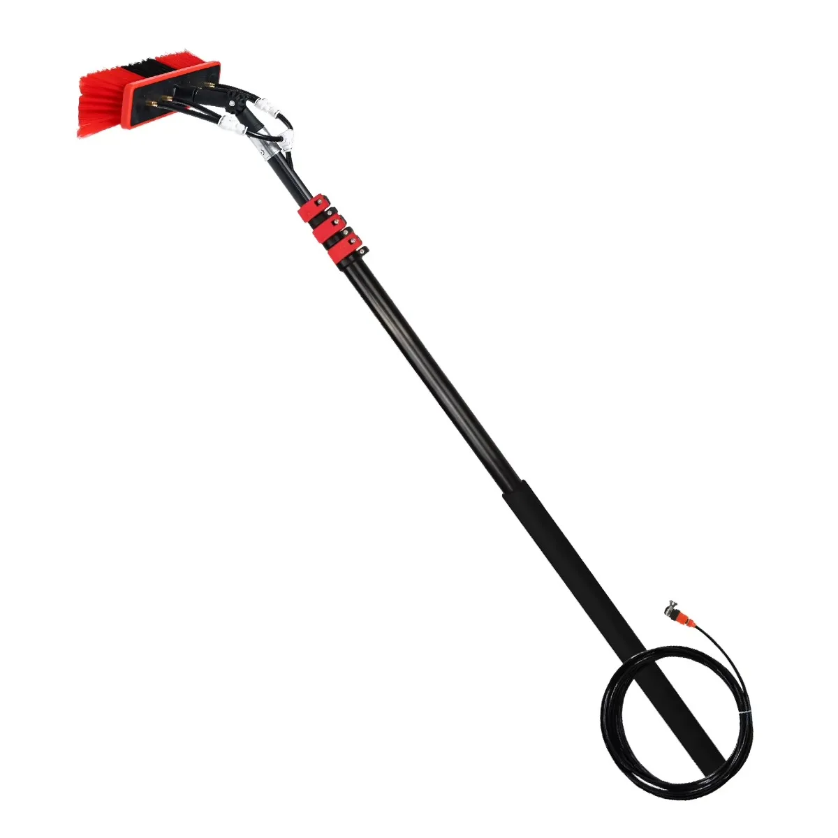 Water Fed Pole Brush for Window and Solar Panel Cleaning PP Bristle Extendable Window Cleaning