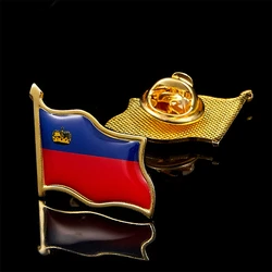 Liechtenstein National Patriotism Flag Waving Enamel Lapel Brooch Pin Badge Scarfs Clothes Bag Jewelry
