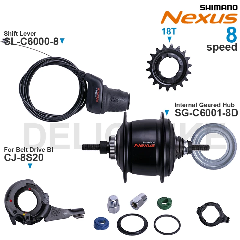 SHIMANO NEXUS C6000 Internal Geared Hub SG-C6000-8C SG-C6001-8D SG