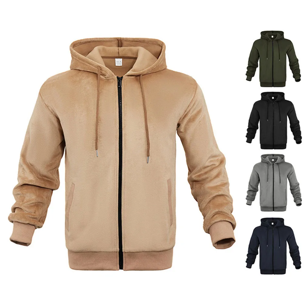 للرجال للتنقل، سترة بقلنسوة، نمط التنقل، كاكي، متعدد الاستخدامات، خفيف الوزن، ملابس بأكمام طويلة #5