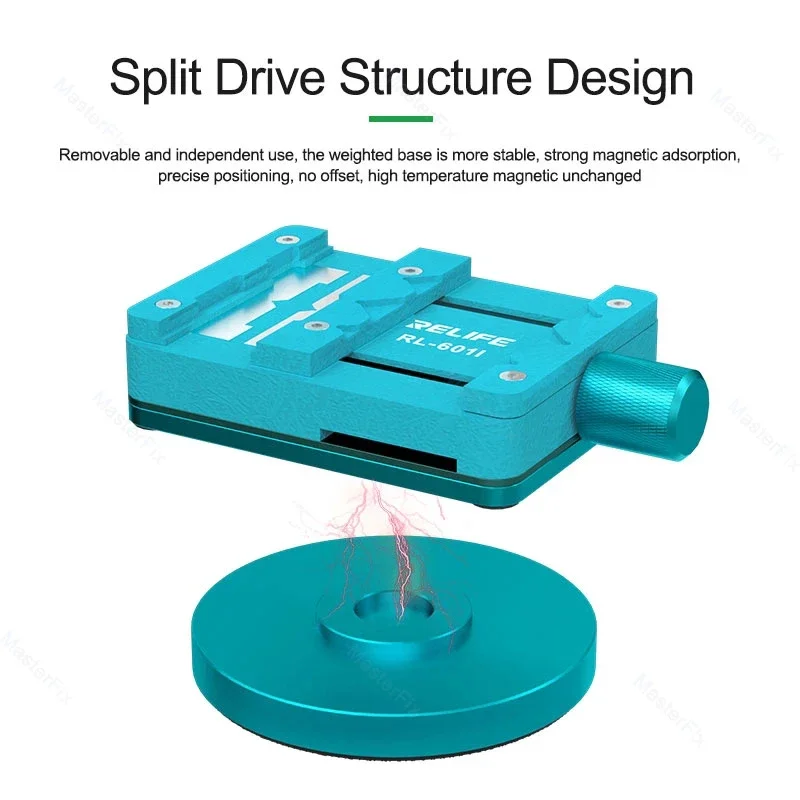 RELIFE RL-601I Multi-function Rotating Fixture Motherboard Chip BGA for Mobile Phone PCB Clamp IC Murization Tin Planting Table